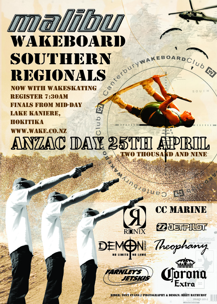 Wakeboard Southern Regionals poster design