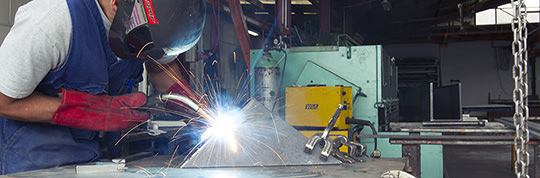 welder working in a factory