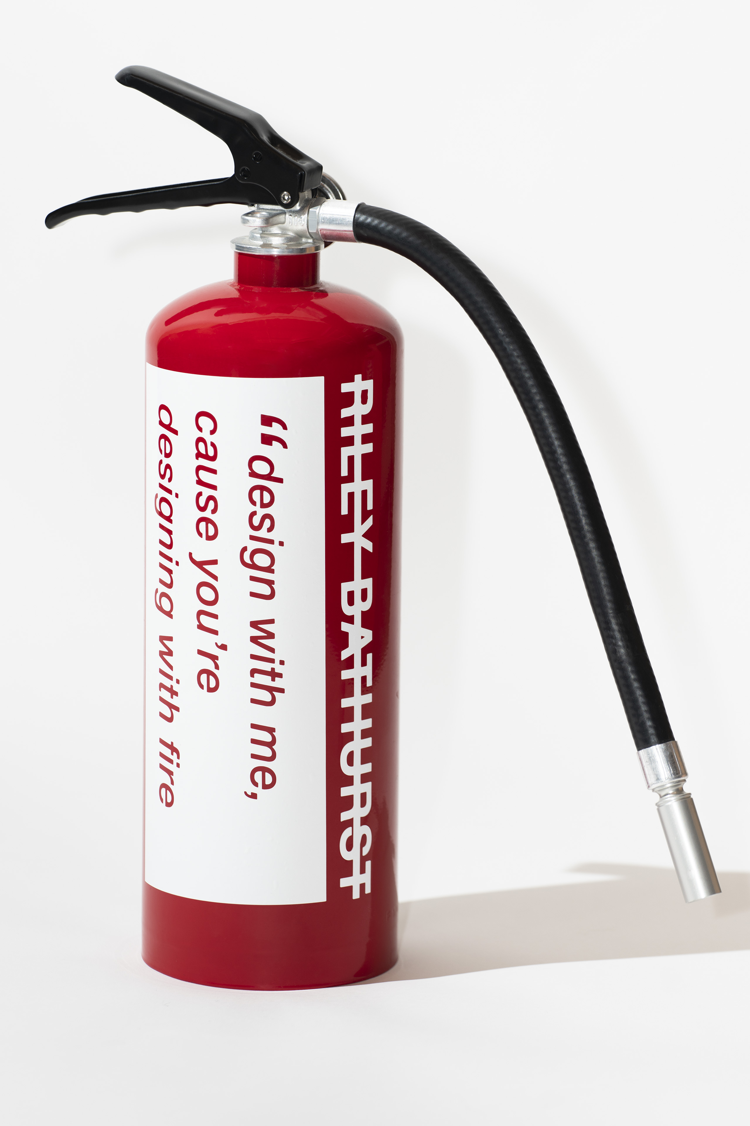 graphic design on a fire extinguisher