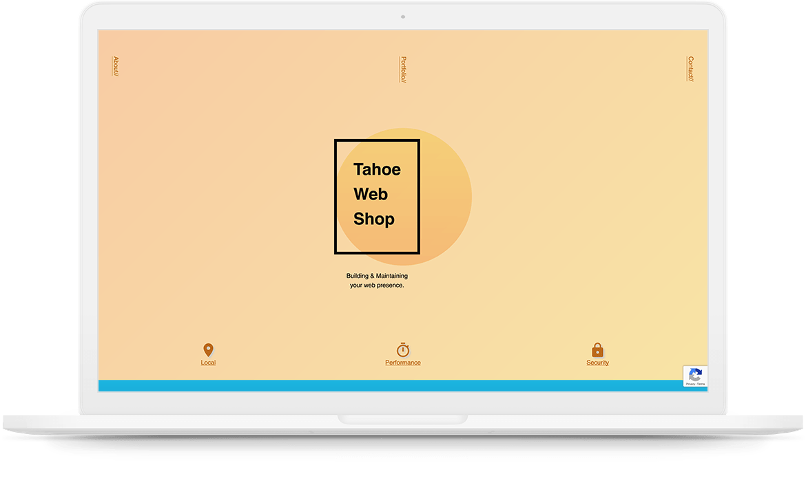 tahoe web shop running on a macbook